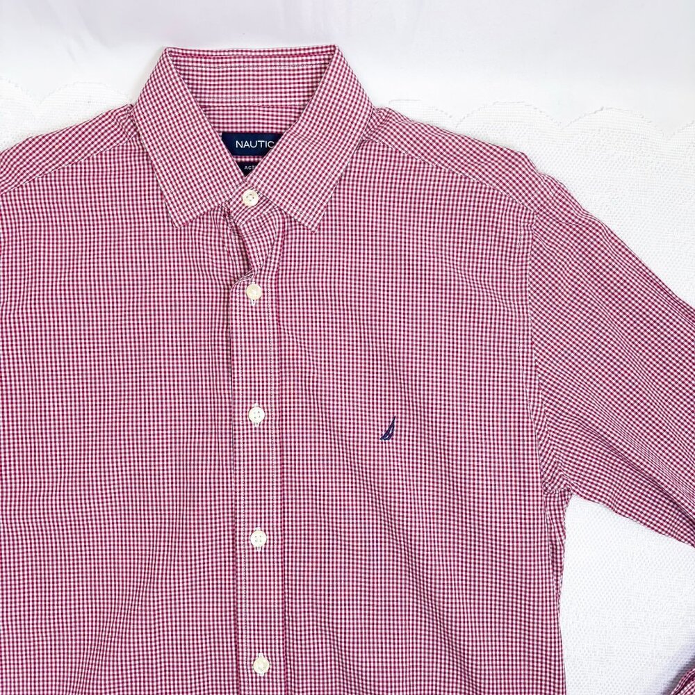 Mens Button Down Shirt Active Fit Nautica Brand Mens Dress Shirt